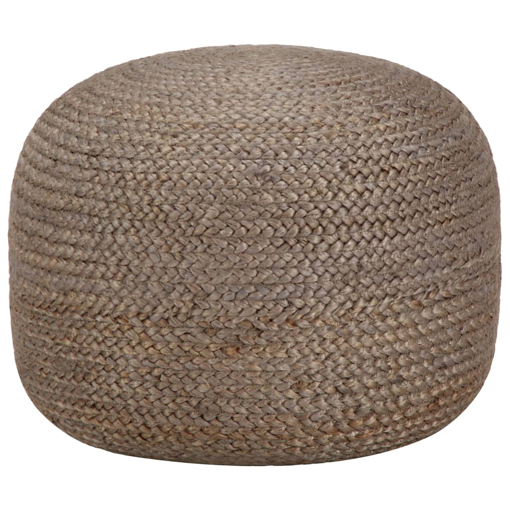 Pouf fait à la main Gris clair 45 x 30 cm Jute - XIOS