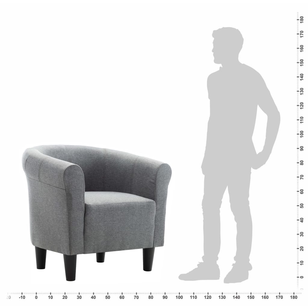 Fauteuil Gris foncé Tissu - XIOS