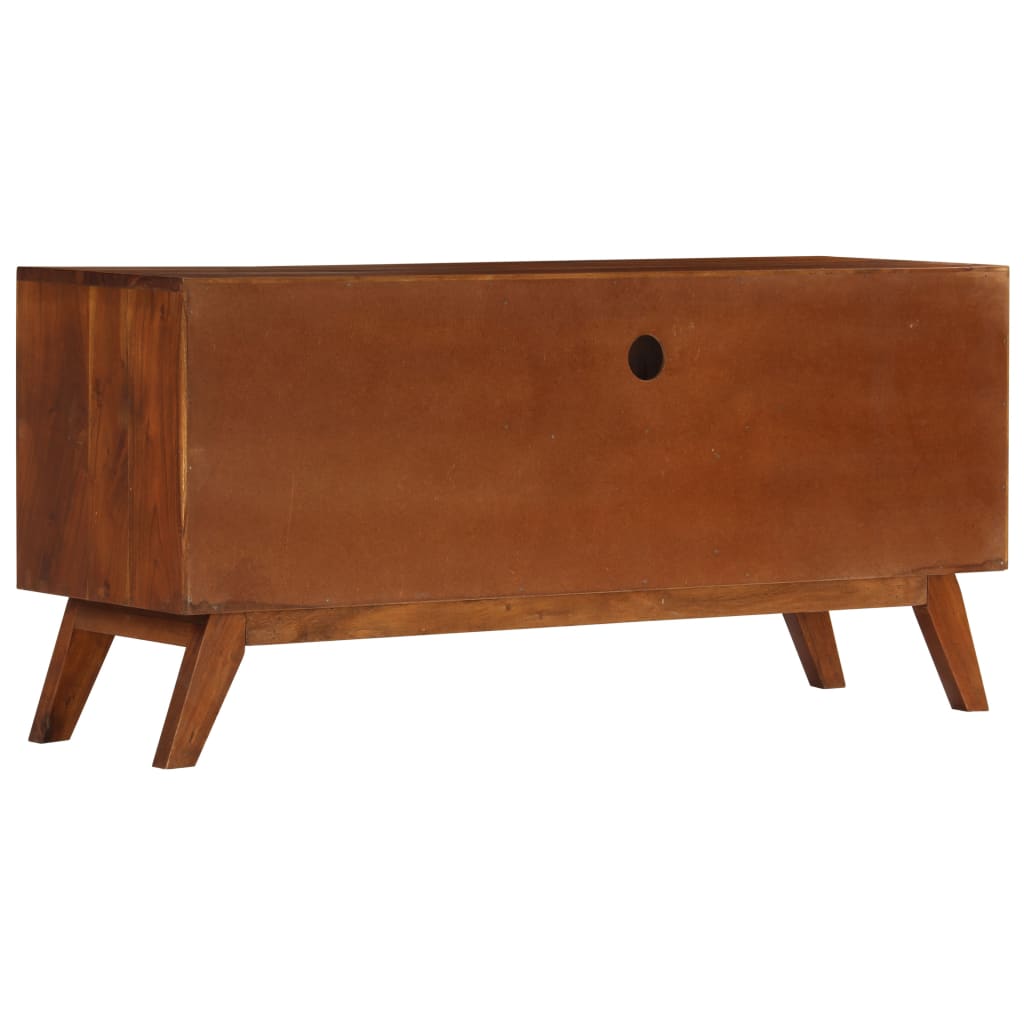 Meuble TV avec 3 tiroirs 110x35x50 cm Bois d'acacia solide - XIOS