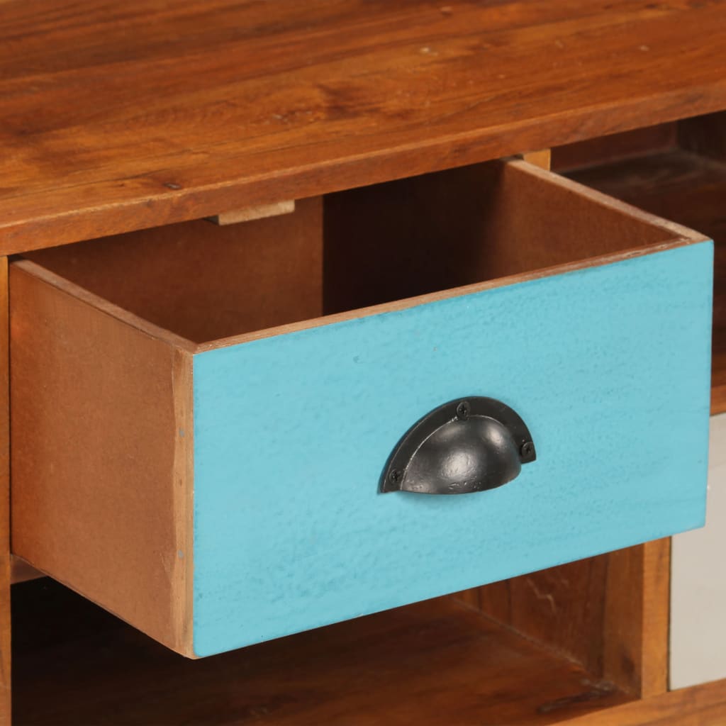 Meuble TV avec 3 tiroirs 110x35x50 cm Bois d'acacia solide - XIOS