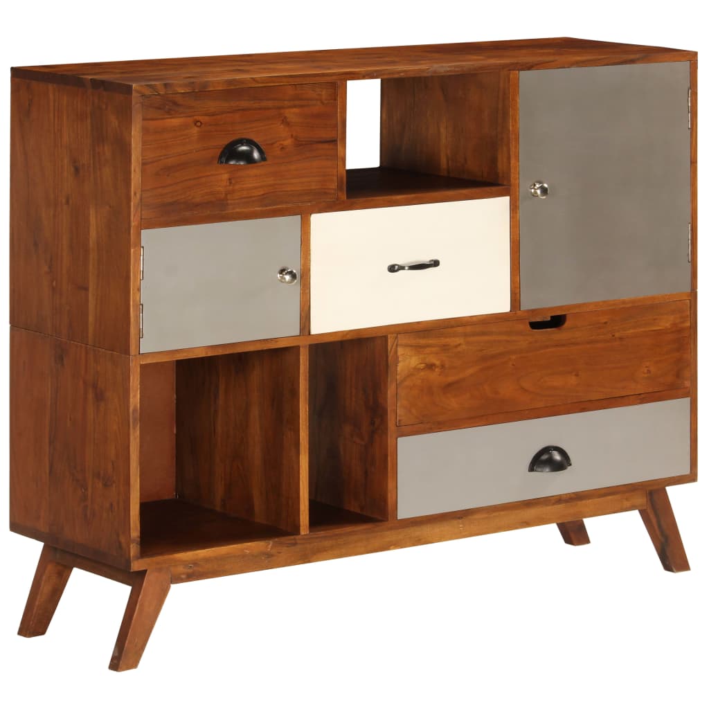 Buffet 115x35x86 cm Bois solide d'acacia - XIOS