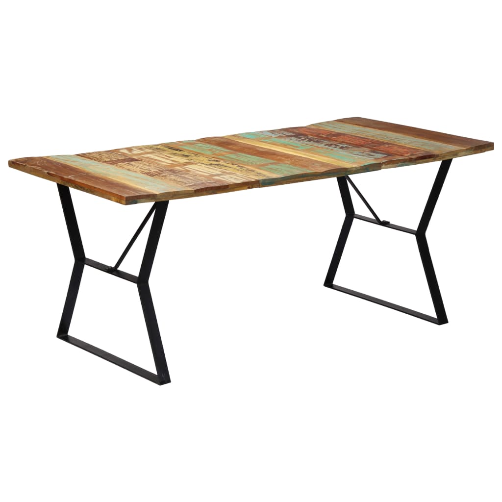 Table de salle à manger 180x90x76cm Bois de récupération solide