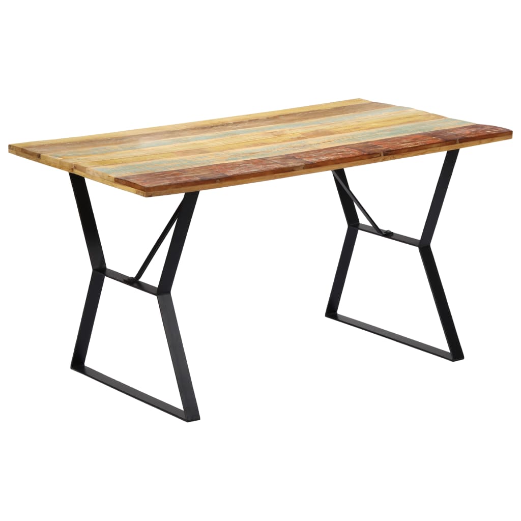 Table à manger 140x80x76 cm Bois de récupération massif - XIOS