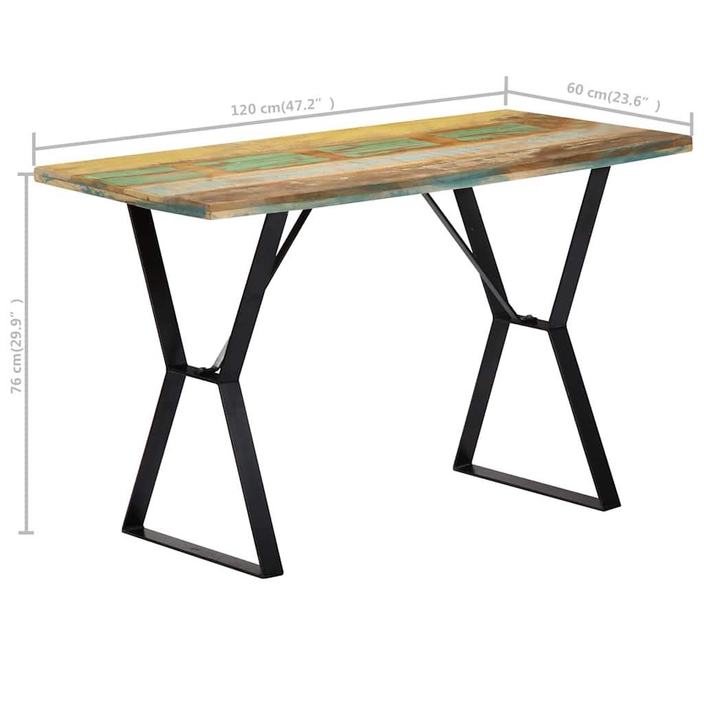 Table à manger 120x60x76 cm Bois de récupération massif - XIOS