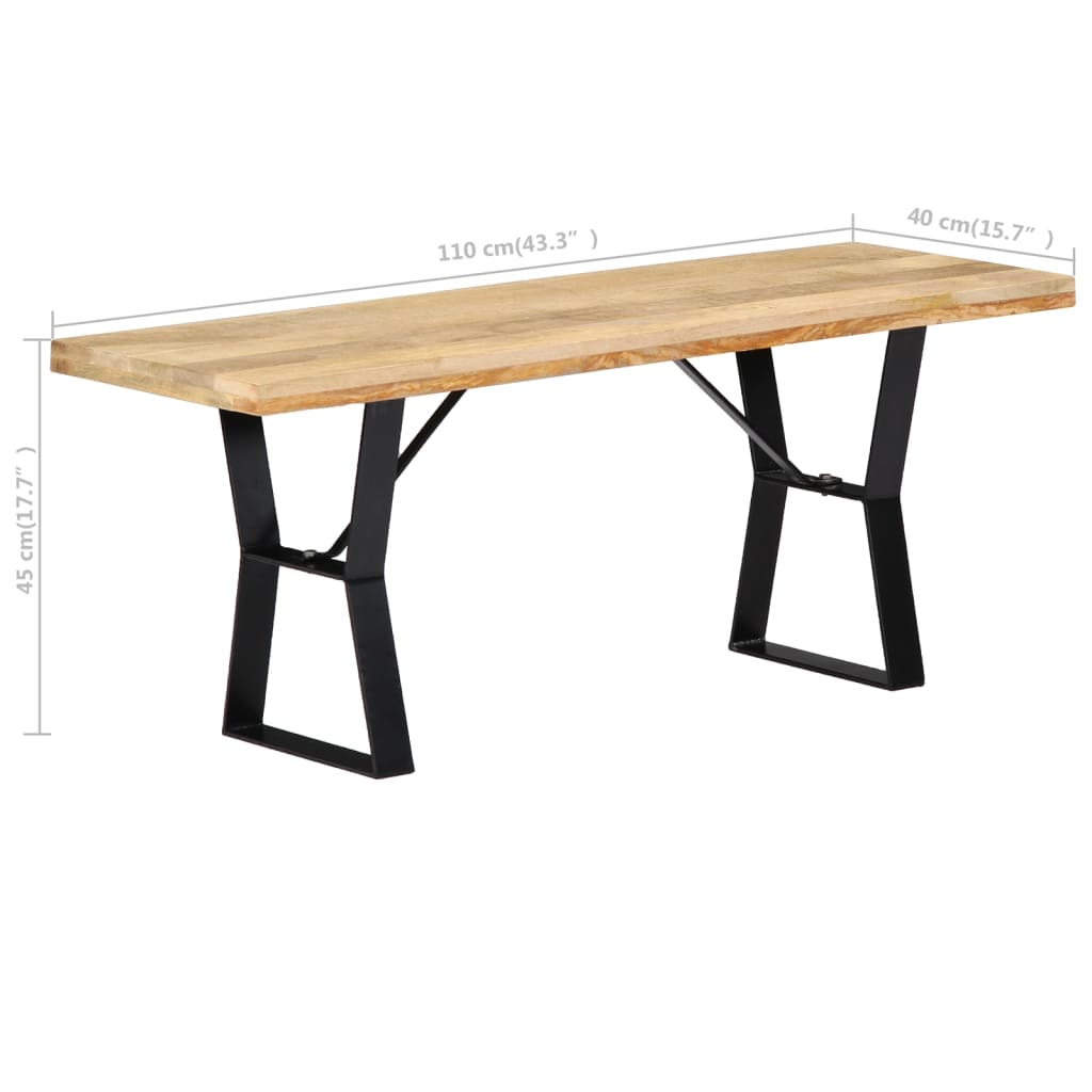 Banc 110 cm Bois de manguier massif - XIOS