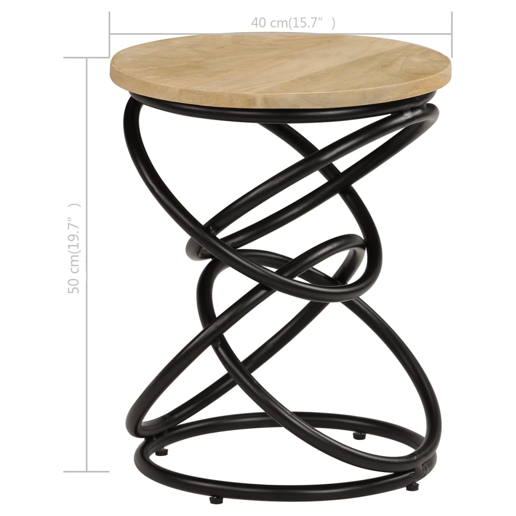 Table d'appoint Bois de manguier solide 40x50 cm - XIOS