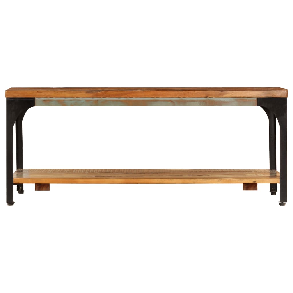 Table basse et étagère 100x60x35 cm Bois de récupération solide - XIOS