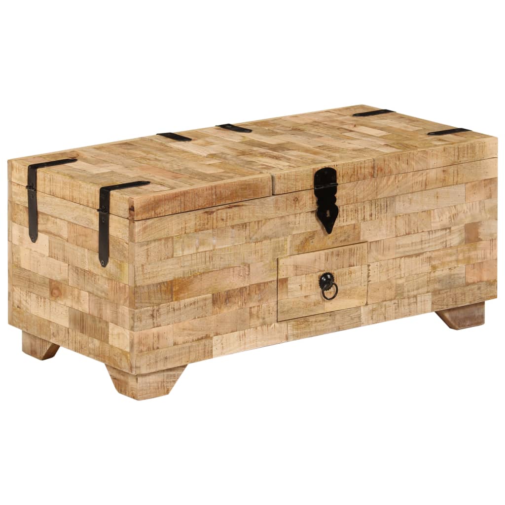 Table basse Bois de manguier massif 80x40x35 cm - XIOS