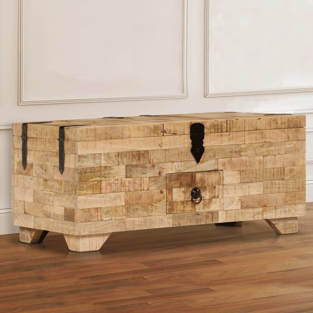 Table basse Bois de manguier massif 80x40x35 cm - XIOS