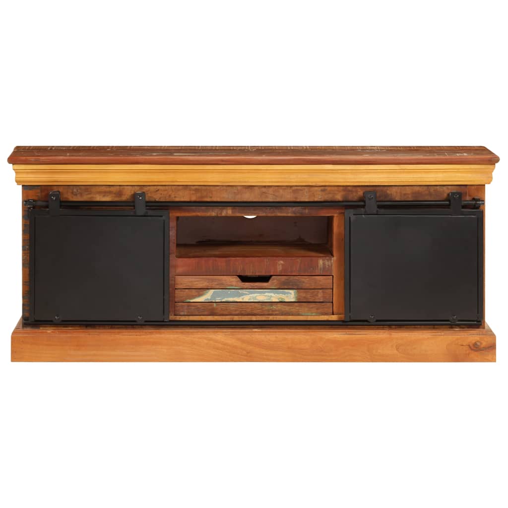 Meuble TV 110 x 30 x 45 cm Bois de récupération massif - XIOS