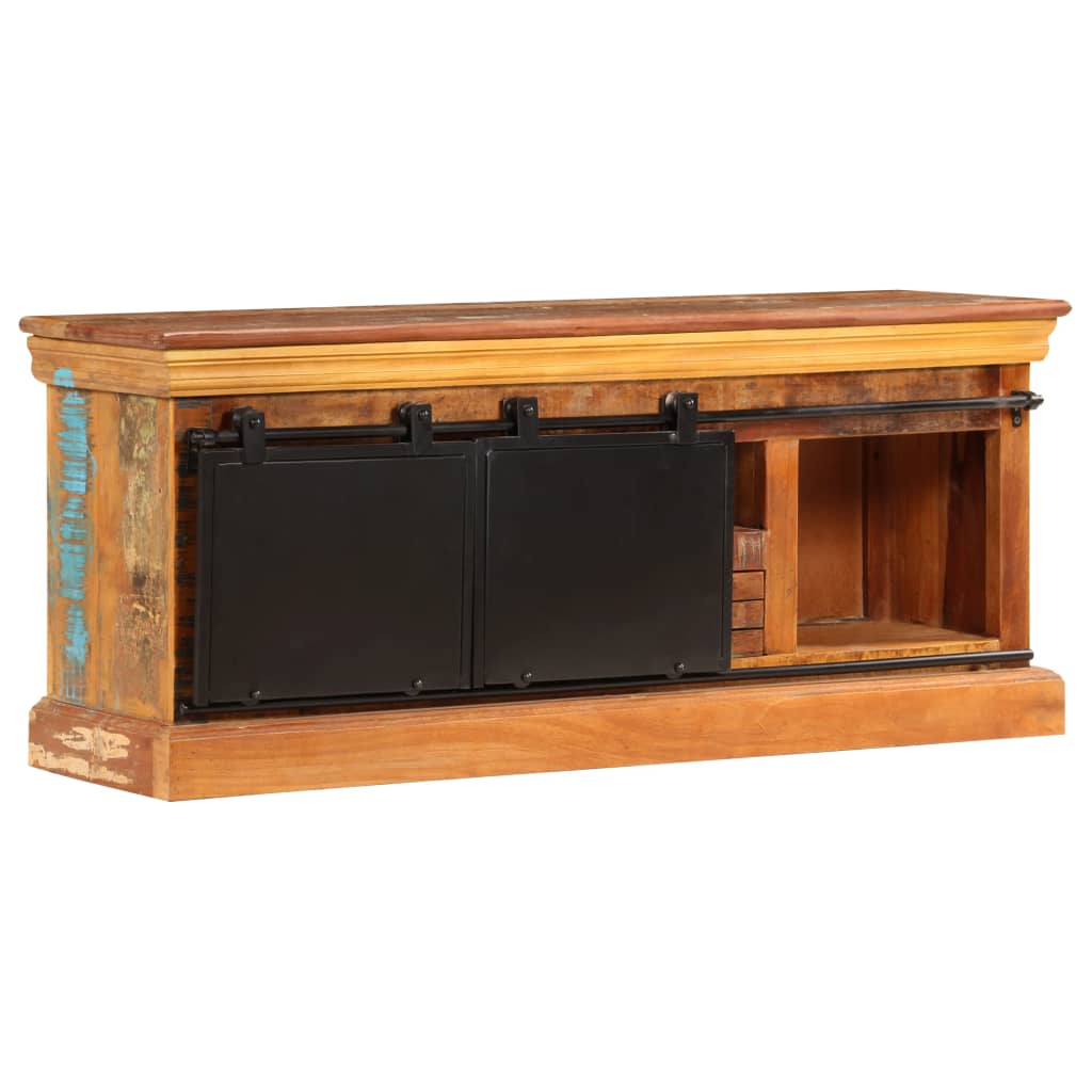 Meuble TV 110 x 30 x 45 cm Bois de récupération massif - XIOS