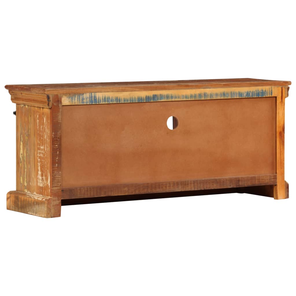 Meuble TV 110 x 30 x 45 cm Bois de récupération massif - XIOS