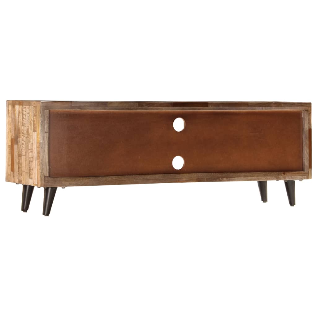 Meuble TV 118x30x40 cm Bois de manguier massif - XIOS