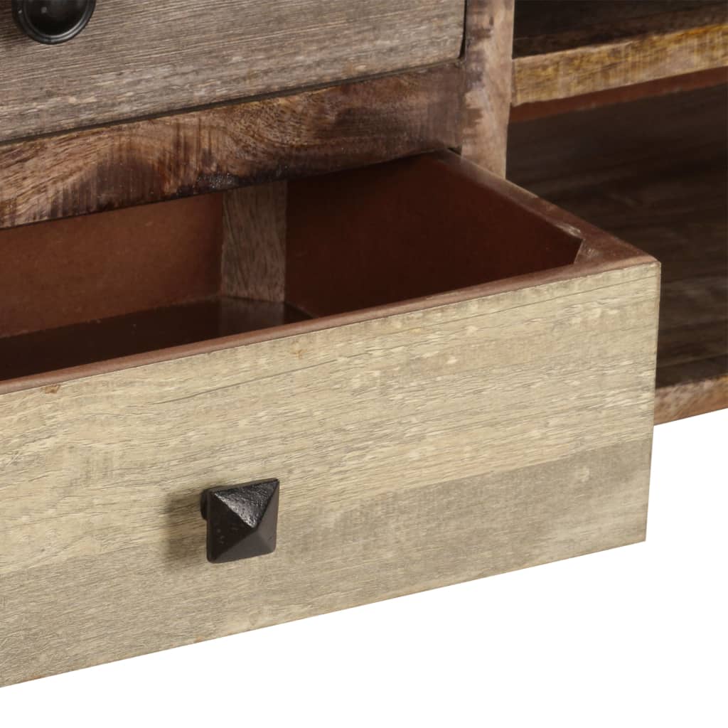 Meuble TV 118x30x40 cm Bois de manguier massif - XIOS
