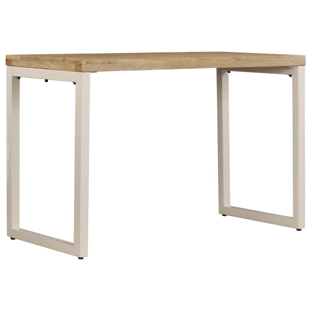Table à manger 115x55x76 cm Bois de manguier massif et acier - XIOS