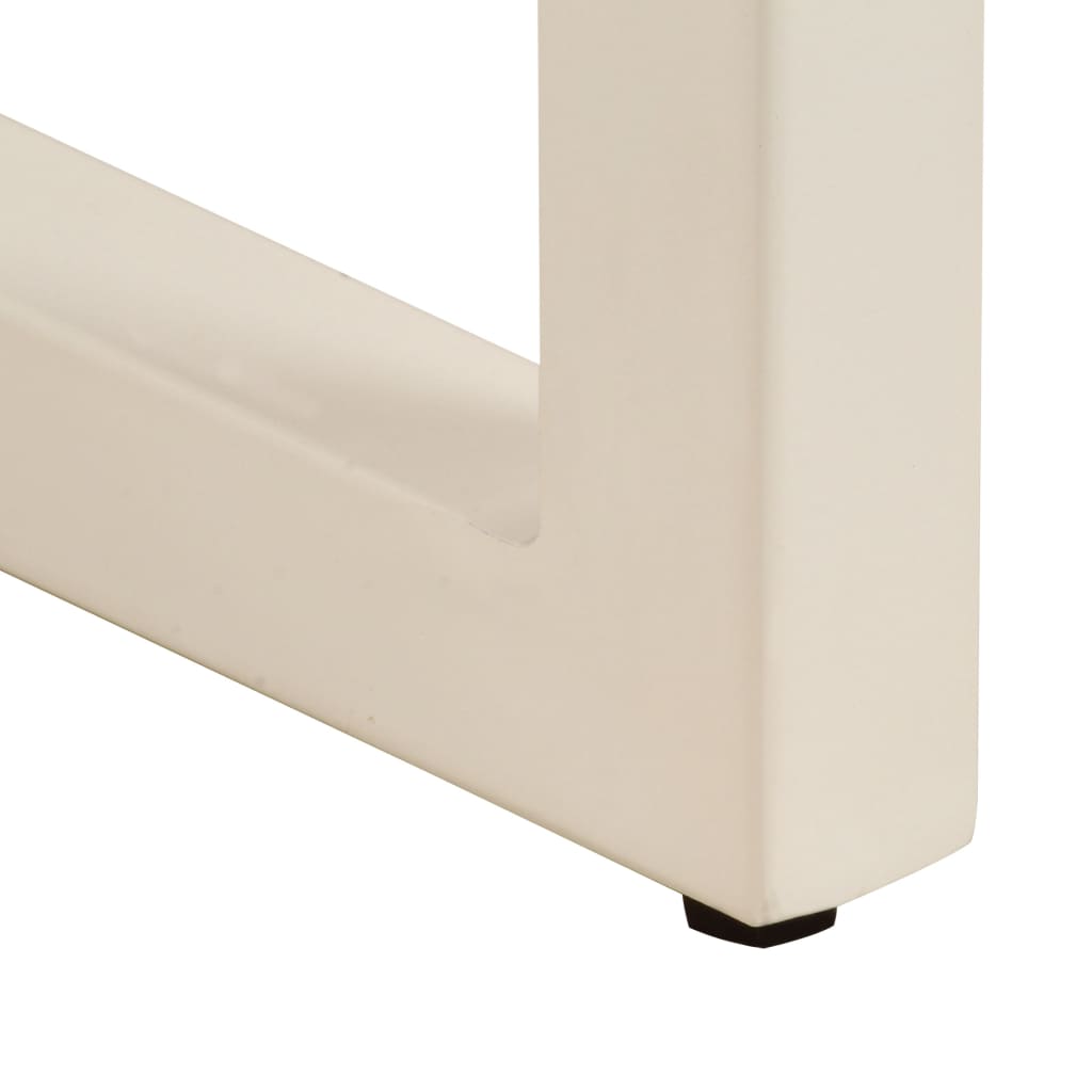 Table à manger 115x55x76 cm Bois de manguier massif et acier - XIOS