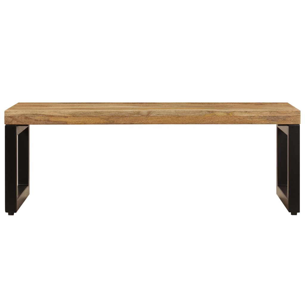 Table basse 100x50x35 cm Bois de manguier solide et acier - XIOS