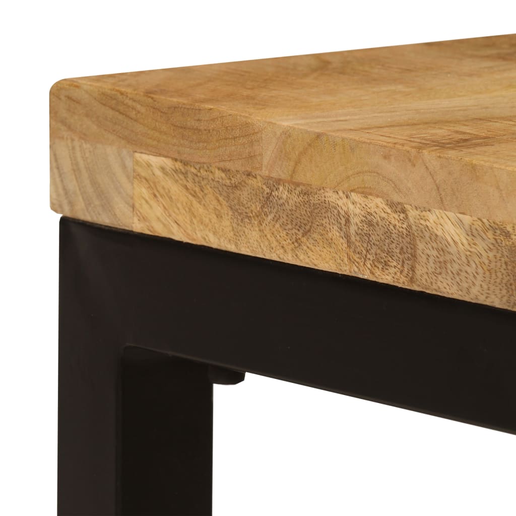 Table basse 100x50x35 cm Bois de manguier solide et acier - XIOS