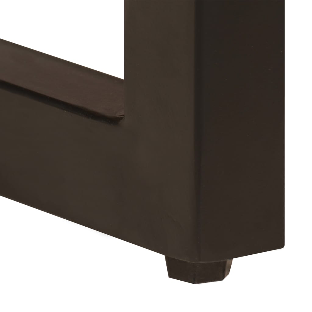 Table basse 100x50x35 cm Bois de manguier solide et acier - XIOS