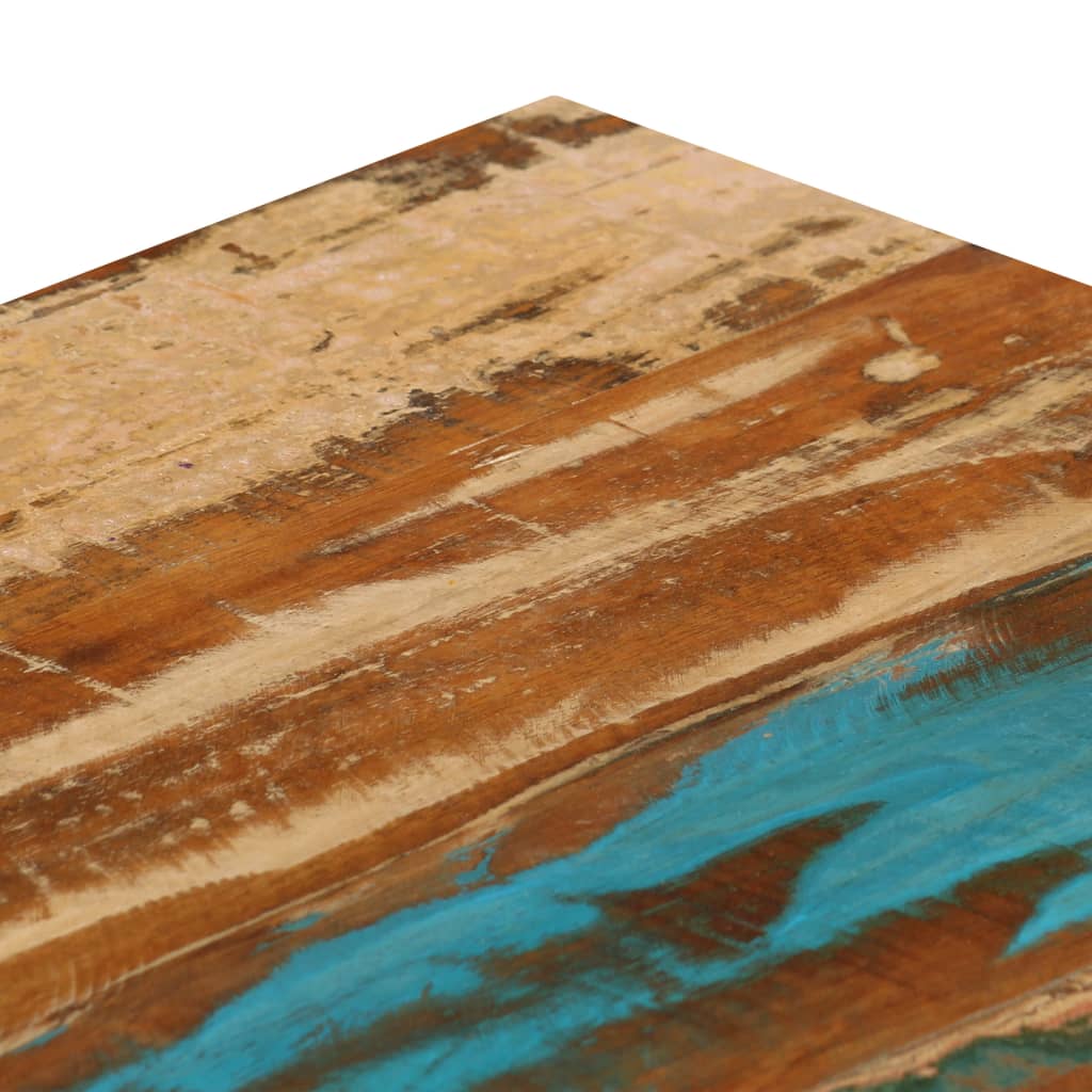 Table basse 100x50x35 cm Bois de récupération solide et acier - XIOS
