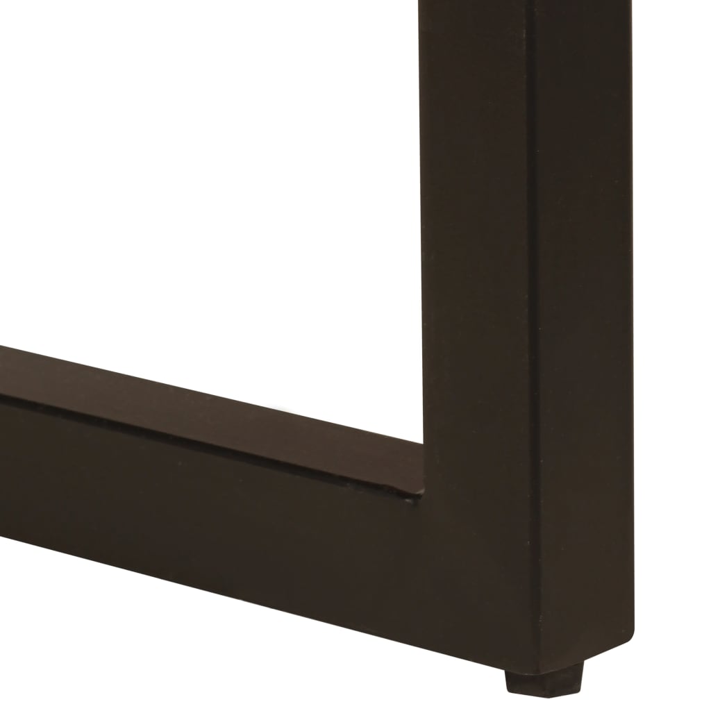 Table basse 100x50x35 cm Bois de récupération solide et acier - XIOS