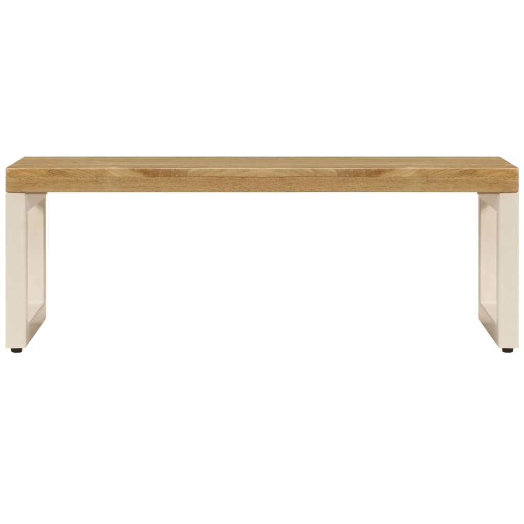 Table basse 100x50x35 cm Bois de manguier solide et acier - XIOS