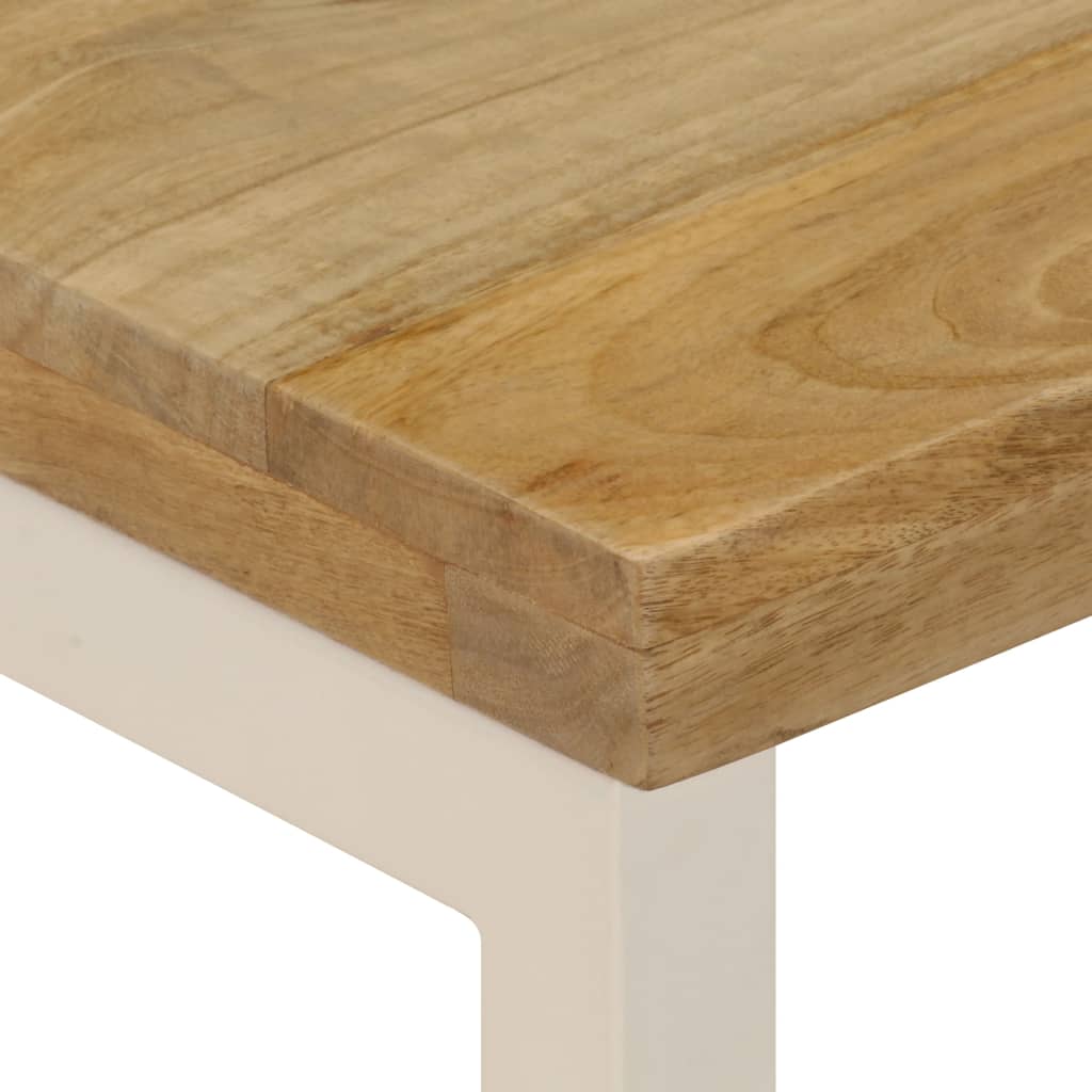 Table basse 100x50x35 cm Bois de manguier solide et acier - XIOS