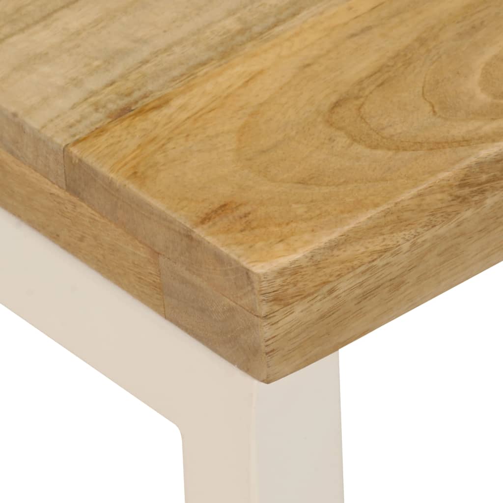 Table basse 100x50x35 cm Bois de manguier solide et acier - XIOS