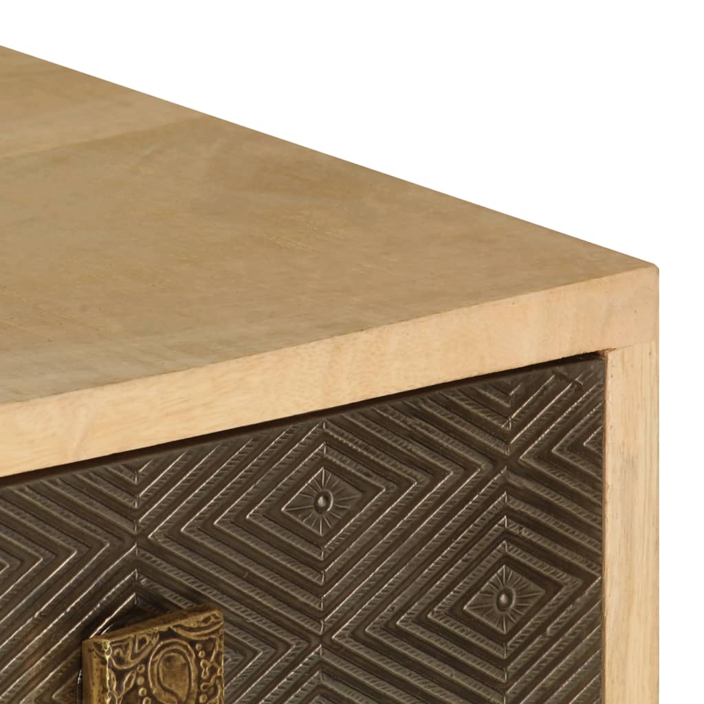 Meuble TV 120x30x40 cm Bois massif de manguier - XIOS