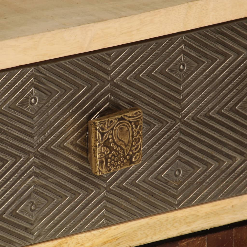 Meuble TV 120x30x40 cm Bois massif de manguier - XIOS