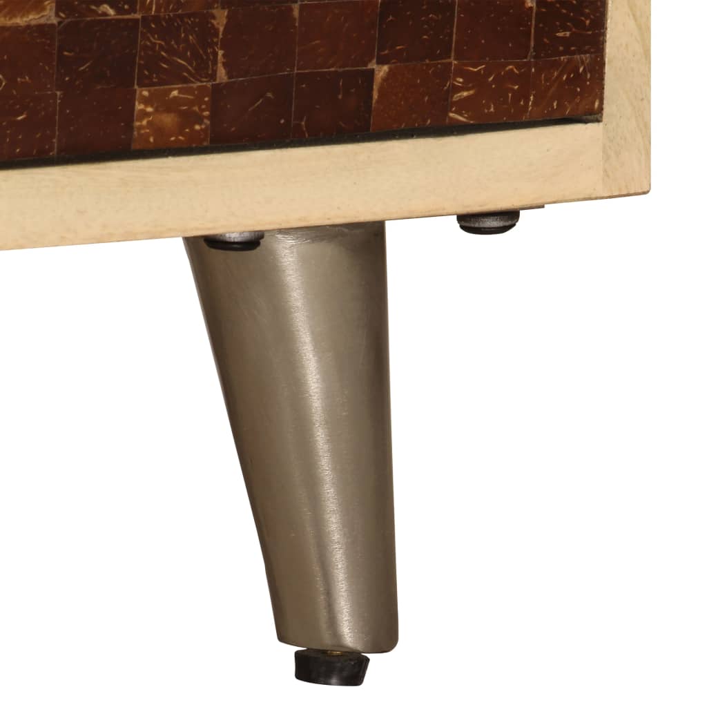 Meuble TV 120x30x40 cm Bois massif de manguier - XIOS