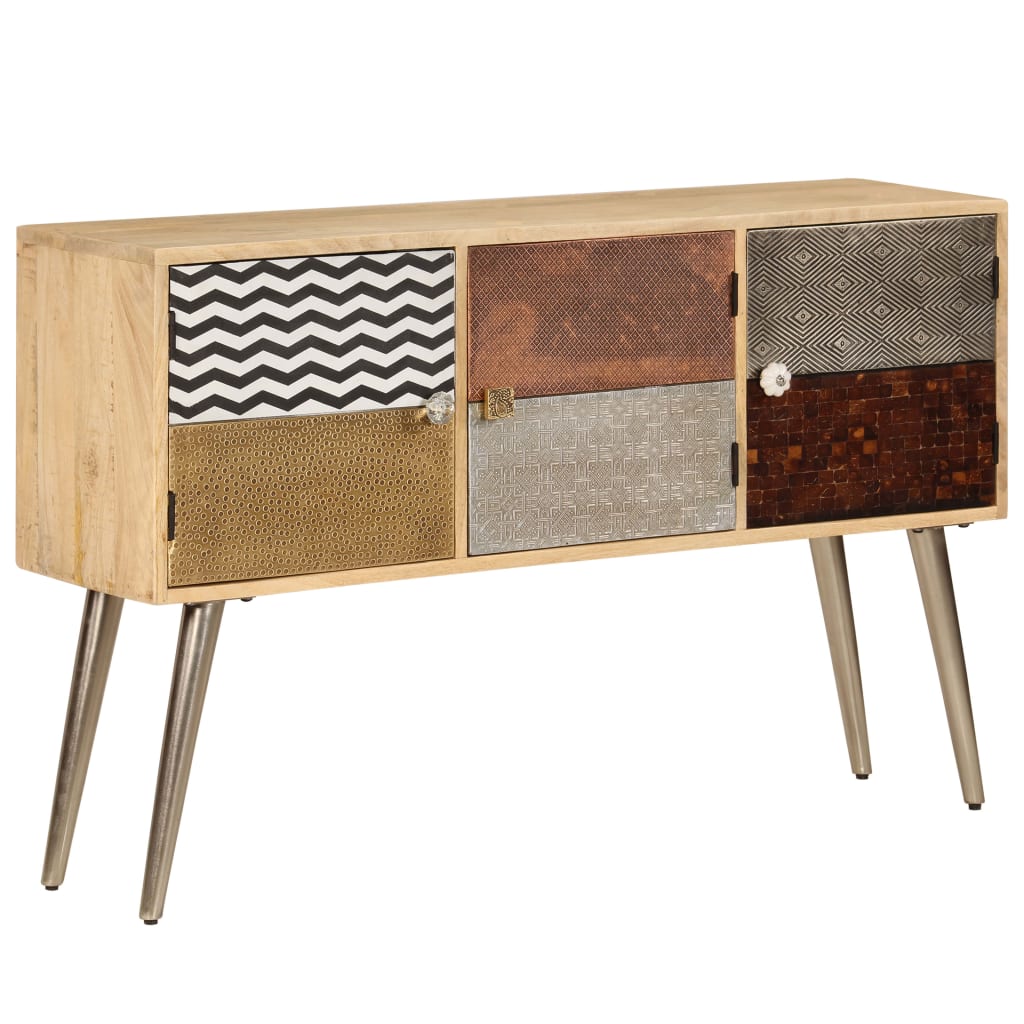 Buffet 120x30x75 cm bois de manguier massif - XIOS
