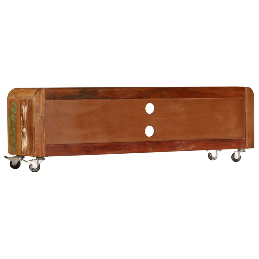 Meuble TV 120x30x36 cm Bois de récupération massif - XIOS