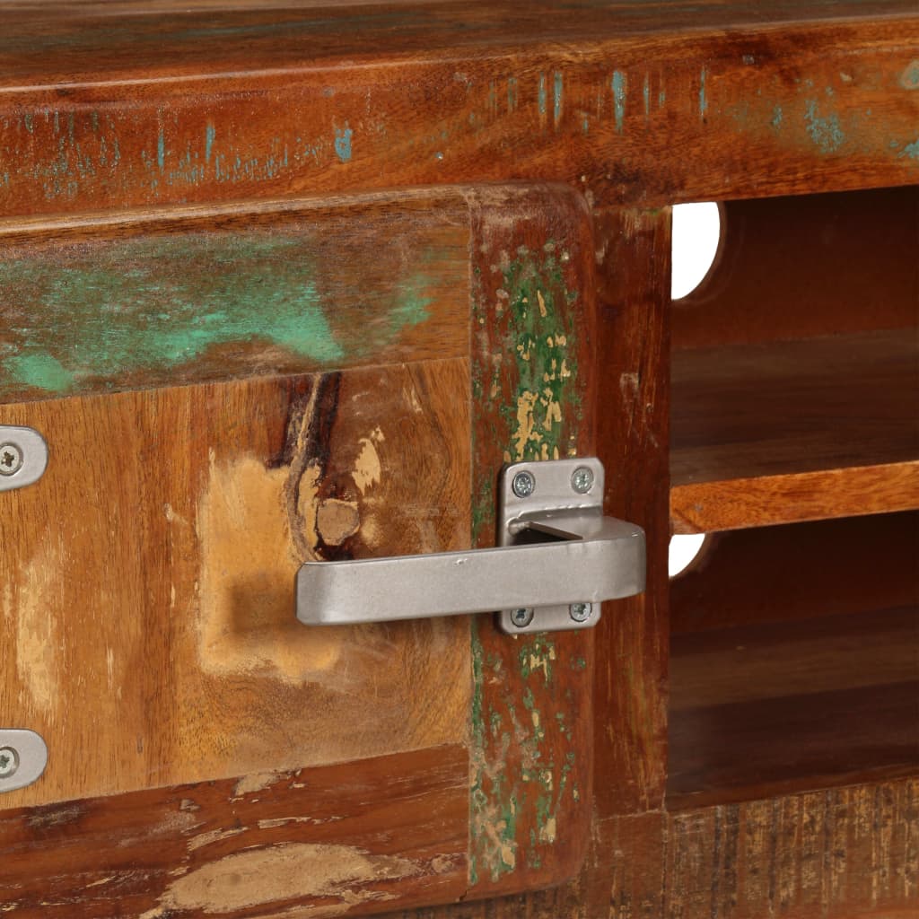 Meuble TV 120x30x36 cm Bois de récupération massif - XIOS