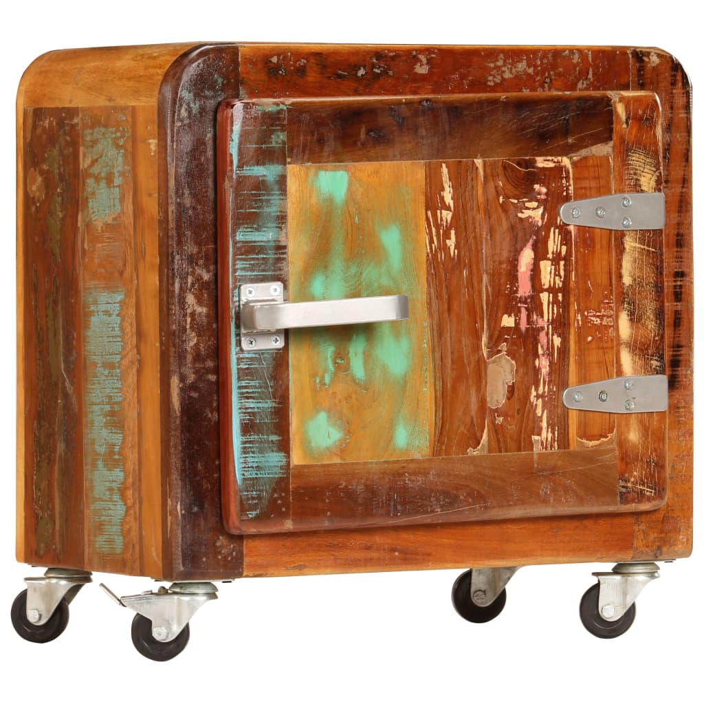 Table de chevet 50 x 30 x 50 cm Bois de récupération massif - XIOS