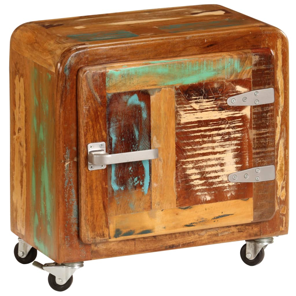 Table de chevet 50 x 30 x 50 cm Bois de récupération massif - XIOS