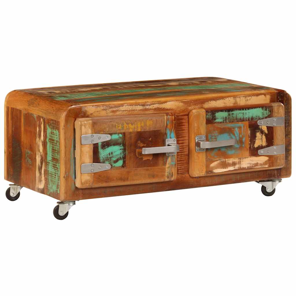 Table basse 85x55x40 cm Bois de récupération massif - XIOS