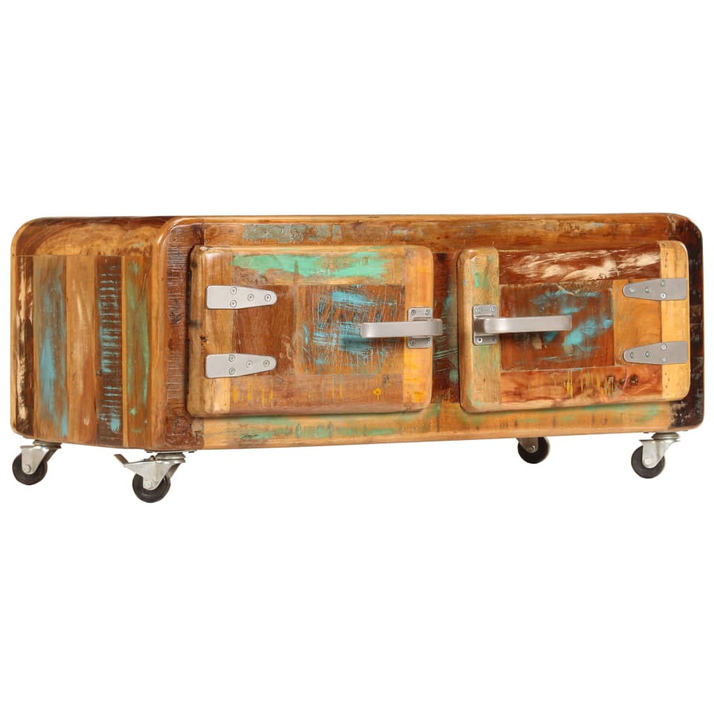 Table basse 85x55x40 cm Bois de récupération massif - XIOS