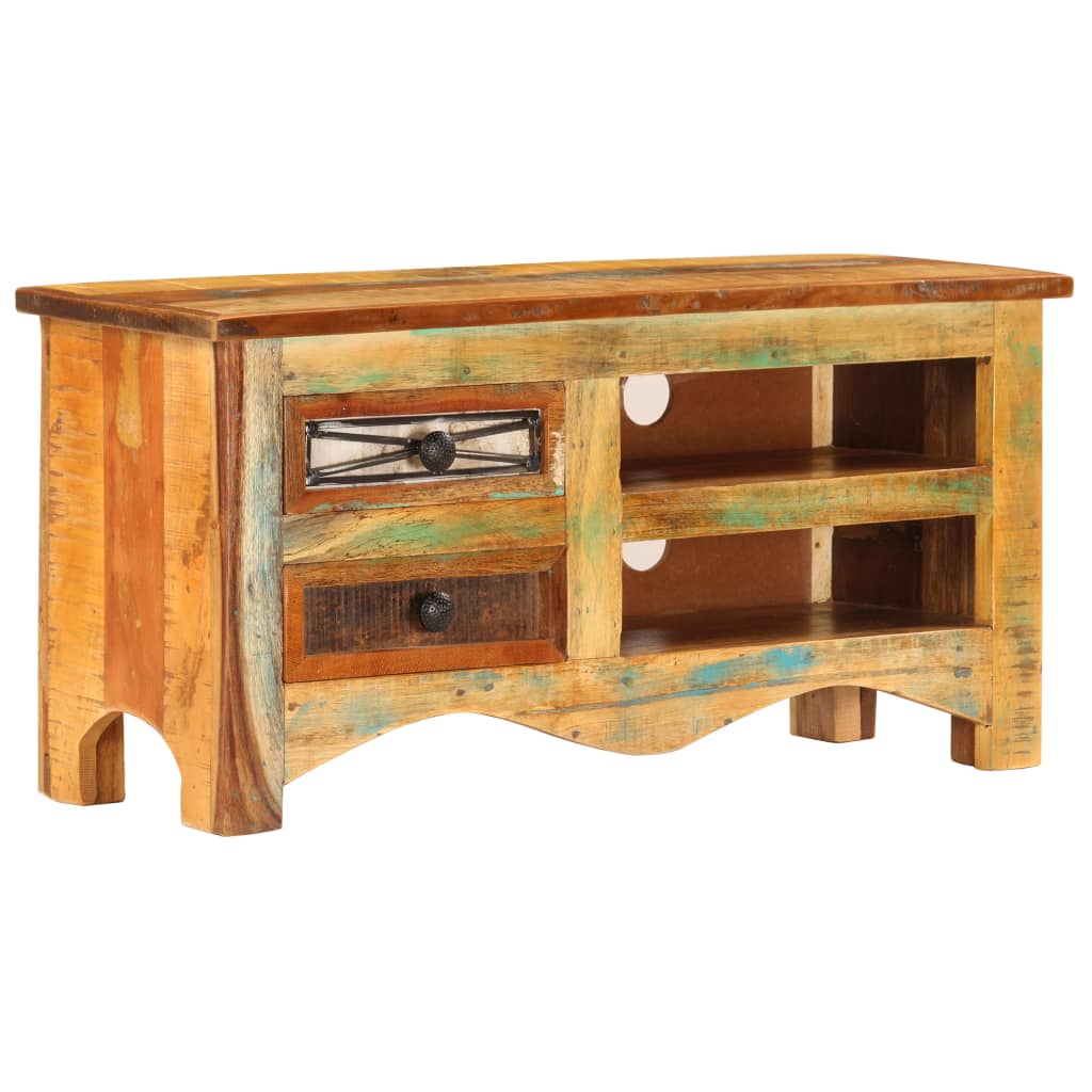 Meuble TV 80x30x40 cm Bois de récupération massif - XIOS