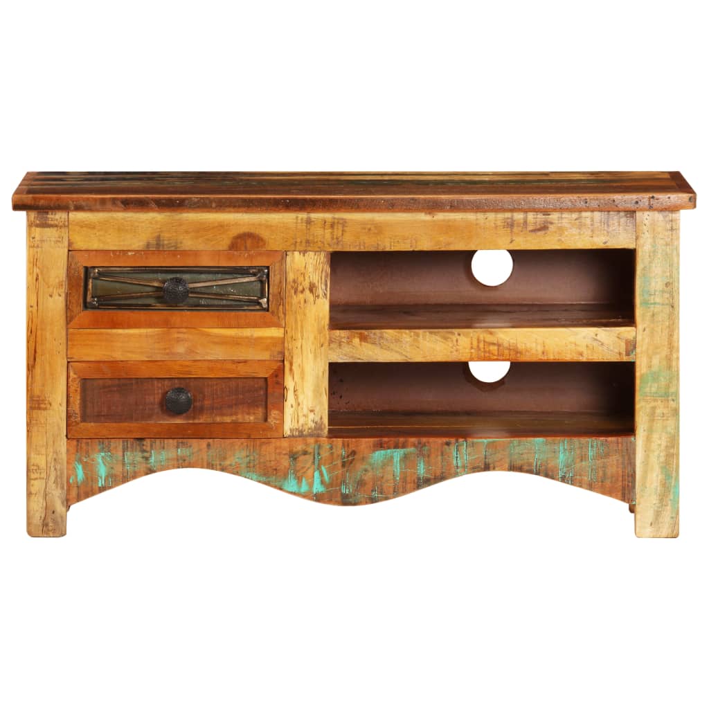 Meuble TV 80x30x40 cm Bois de récupération massif - XIOS