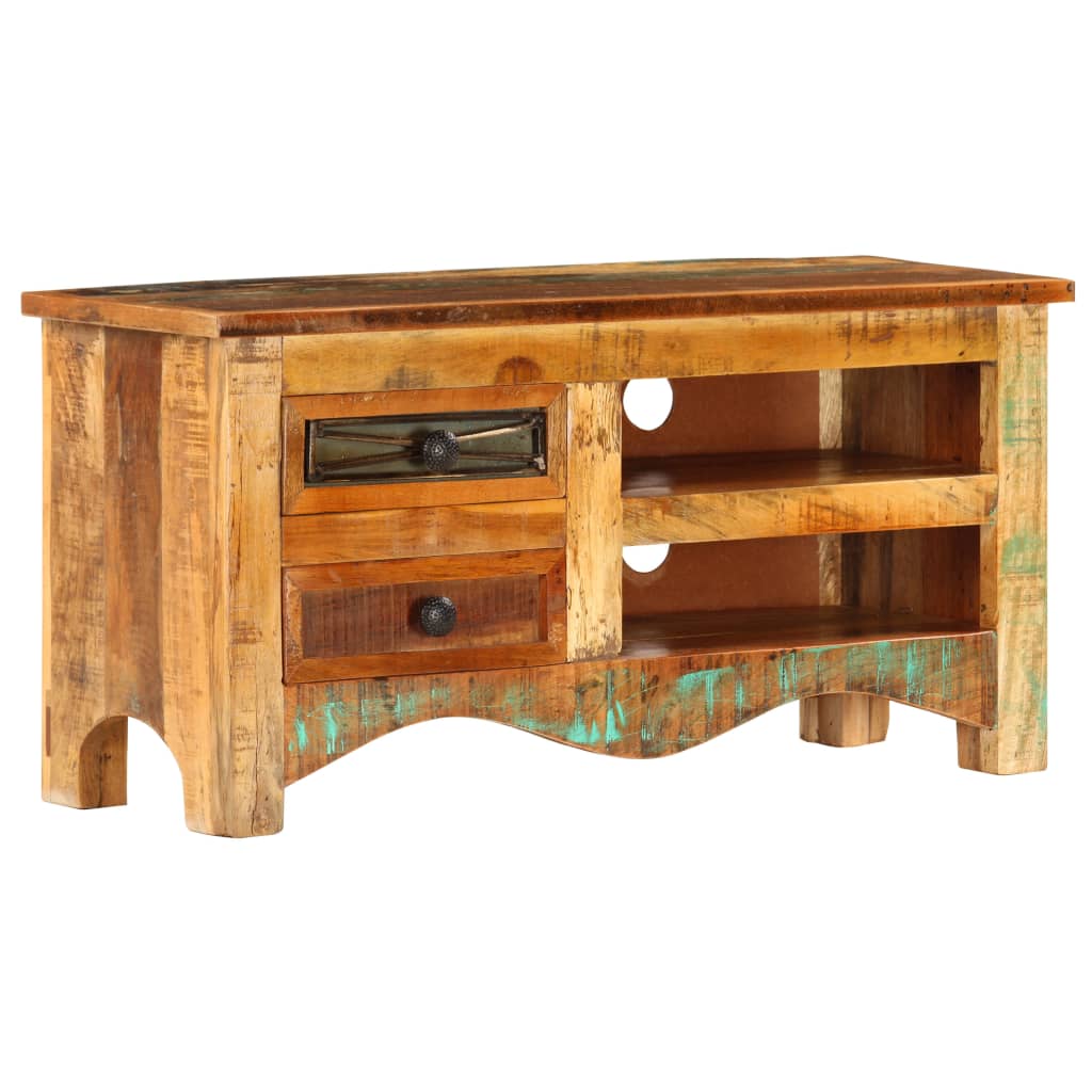 Meuble TV 80x30x40 cm Bois de récupération massif - XIOS