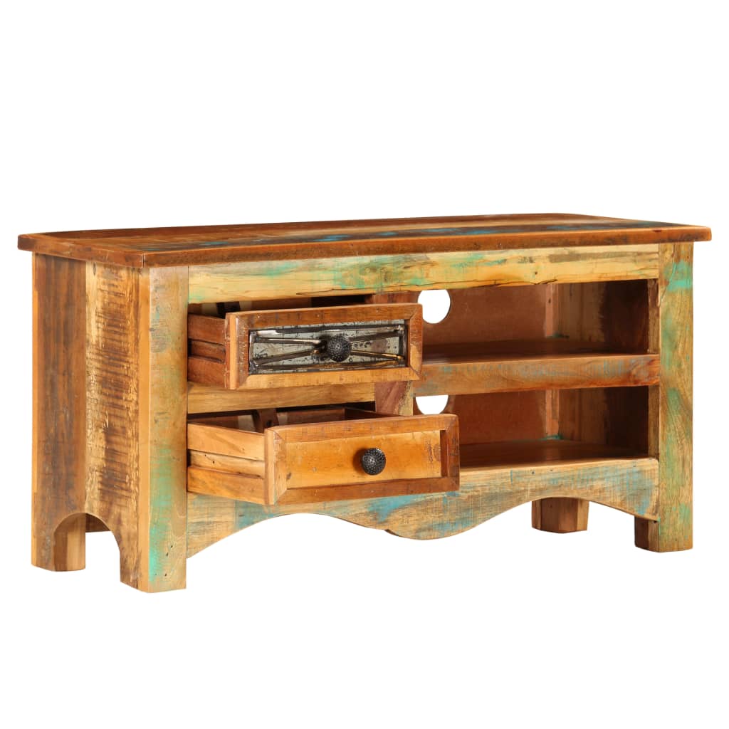 Meuble TV 80x30x40 cm Bois de récupération massif - XIOS