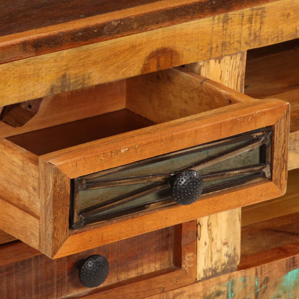 Meuble TV 80x30x40 cm Bois de récupération massif - XIOS
