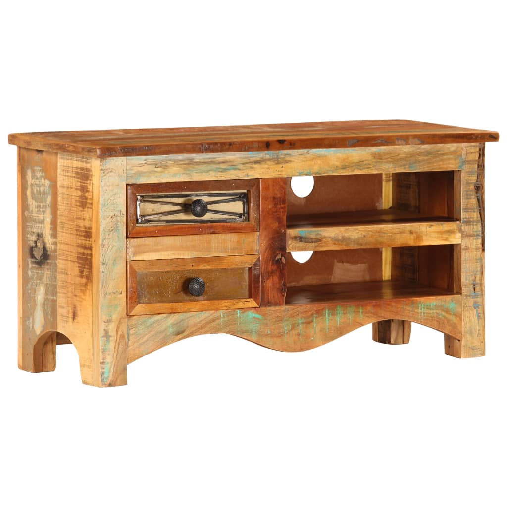 Meuble TV 80x30x40 cm Bois de récupération massif - XIOS