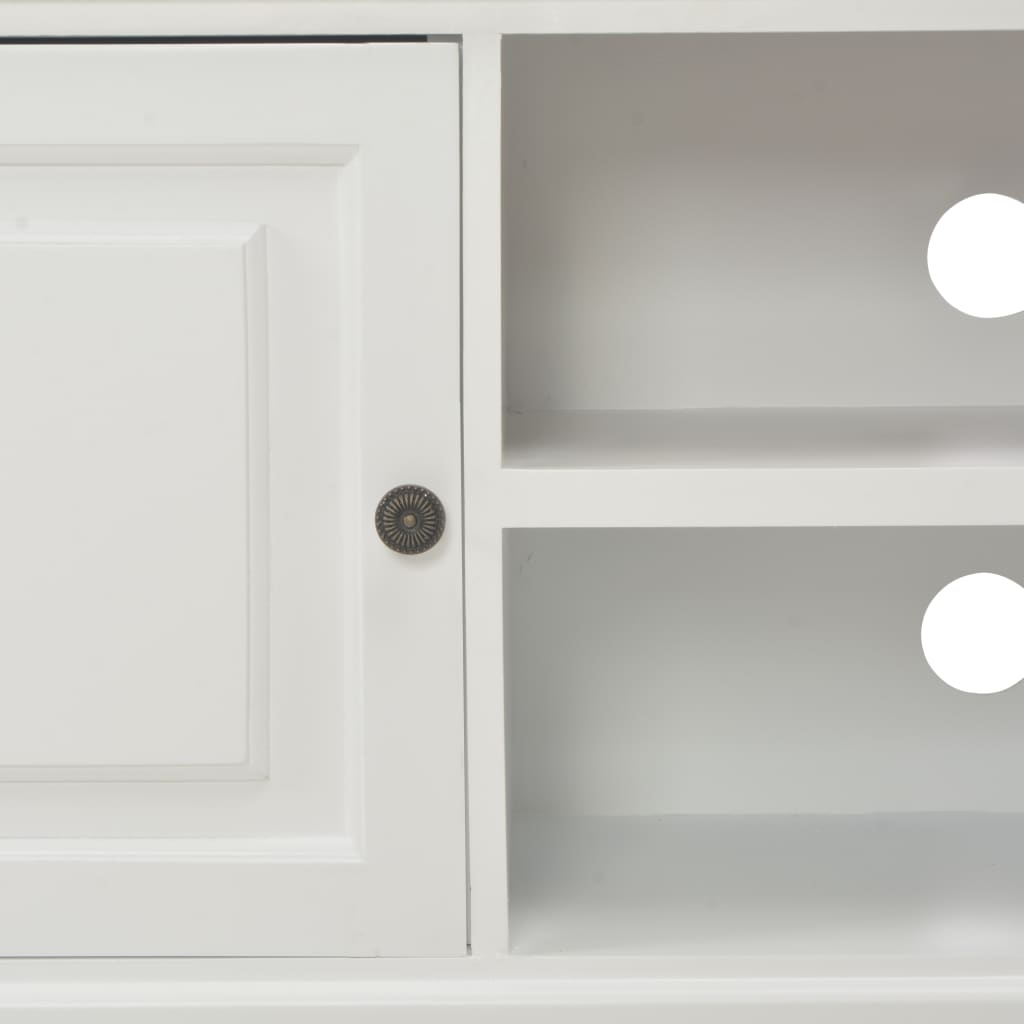 Meuble TV Blanc 90x30x40 cm Bois - XIOS
