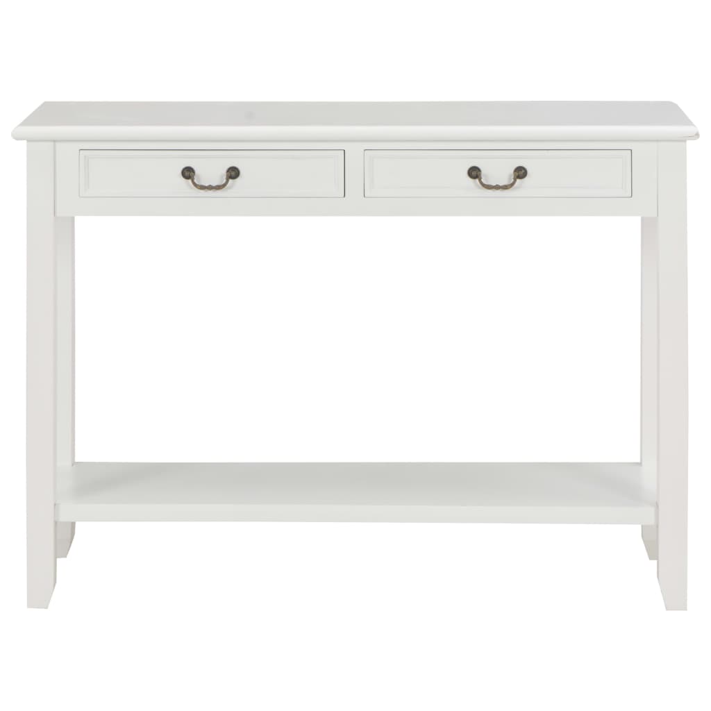 Table console Blanc 110x35x80 cm Bois - XIOS