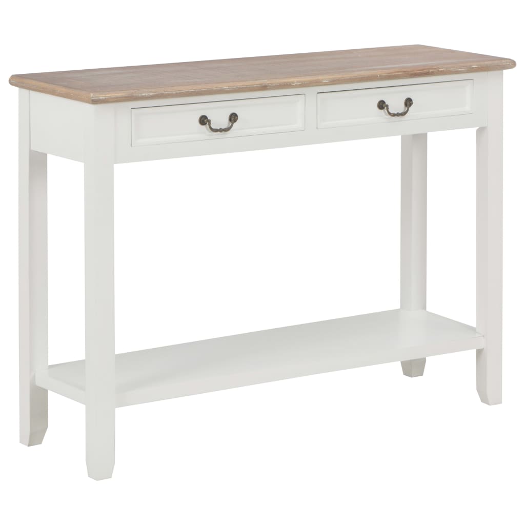 Table console Blanc 110x35x80 cm Bois - XIOS