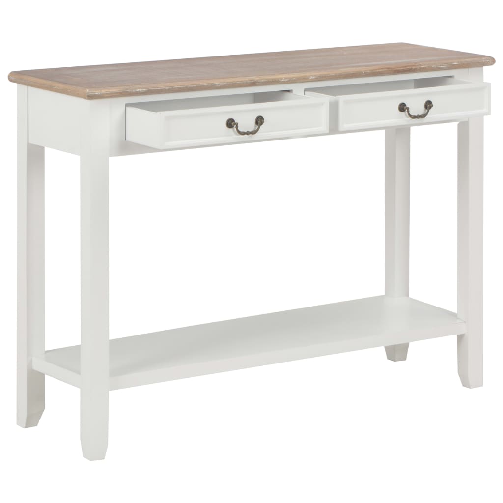 Table console Blanc 110x35x80 cm Bois - XIOS