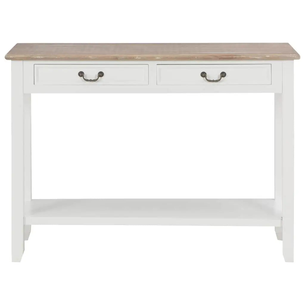 Table console Blanc 110x35x80 cm Bois - XIOS