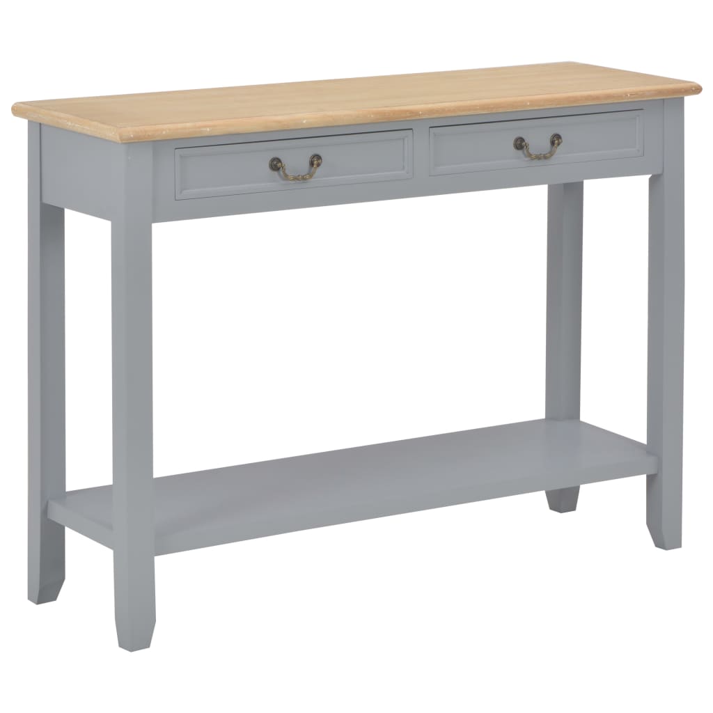 Table console Gris 110x35x80 cm Bois - XIOS